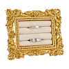 Vintage Resin with Cloth Ring Display Gold Photo Frame Stands RDIS-WH0016-19B-2