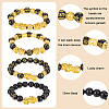 ANATTASOUL 5Pcs 5 Style Om Mani Padme Hum Mala Bead Bracelets & Buddhist Necklaces SJEW-AN0001-44-6
