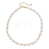 Natural Freshwater Pearl Rice Beaded Necklaces for Women NJEW-JN06018-4
