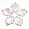 Electroplate Natural Quartz Crystal Pendants G-S344-20F-1