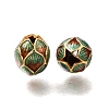 Brass Enamel Beads KK-G605-15G-01-1