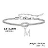 304 Stainless Steel Initial Charm Bracelets FS-WGD8E41-31-1