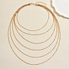 Elegant Iron Multi Layered Chain Tassel Long Necklaces for Women QM5620-5