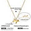 304 Stainless Steel Cable Chain Dog Pendant Necklaces for Women WG989BE-02-1