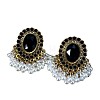 Oval Alloy & Rhinestone Chandelier Earrings FS-WG1A981-02-2