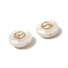 Natural Freshwater Shell Flat Round Beads SHEL-C009-01D-2