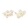 Alloy Enamel Pendants ENAM-N069-12KCG-01-2