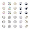 160Pcs 10 Style ABS Plastic Imitation Pearl Beads & Transparent & Opaque Acrylic Beads FIND-SW0001-31-10