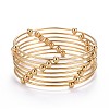 Fashion 201 Stainless Steel Bangle Sets BJEW-L664-023C-G-1-1