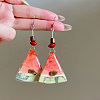 Resin Cute Fruit Watermelon Slice Dangle Earrings WGE2164-01-1