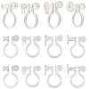 SUNNYCLUE 200Pcs 4 Style Plastic Clip-on Earring Findings KY-SC0002-02-1