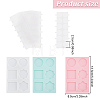 DELORIGIN 3Pcs 3 Color Square & Round & Flower Silicone Wax Melt Molds DIY-DR0001-35-2