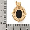 Brass Micro Pave Clear Cubic Zirconia Pendants KK-N254-103G-3