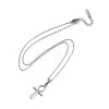 Non-Tarnish Ion Plating(IP) 304 Stainless Steel Cable Chain Necklaces NJEW-G081-07P-2