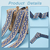 Rhombus Pattern Polyester Ribbon with Paillette OCOR-WH0047-49B-7