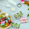 90Pcs 9 Styles Flower Pattern Soap Paper Tag DIY-WH0399-69-037-3
