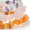 Chips Natural Amber & Fluorite & Rose Quartz Beaded Stretch Bracelets Sets X-BJEW-JB05332-02-2