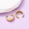 Brass Stripe C-Shaped Cuff Earrings EJEW-D332-05C-G-2
