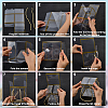 Gold Edged Transparent Plastic Packing Boxes CON-WH0107-113A-3