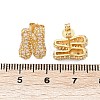 Brass Micro Pave Cubic Zirconia Stud Earrings EJEW-Z091-04G-H-3