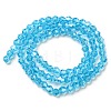 Transparent Electroplate Glass Beads Strands GLAA-F029-3mm-C19-2