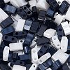 300Pcs 2 Colors 2-Hole Opaque Glass Seed Beads SEED-AR0001-31-6