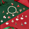 56Pcs 14 Style Christmas Alloy Enamel Pendants ENAM-SC0003-72-4