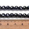 Electroplated Natural Agate Beads Strands G-B191-A07-6mm-18-5