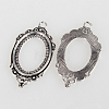 Vintage Tibetan Style Alloy Pendant Cabochon Bezel Open Back Settings TIBEP-O006-35AS-2