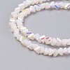 Electroplate Glass Beads Strands GLAA-F092-B04-3
