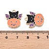 Halloween Theme Rack Plating Alloy Enamel Pendants X-ENAM-N056-362-3