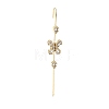 Brass Crystal Rhinestone Ear Wrap Crawler Hook Earrings for Women EJEW-C097-02G-01-1