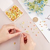 800Pcs 4 Colors 2-Hole Glass Seed Beads SEED-CN0001-04-4