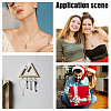 3Pcs 3 Styles Star Moon Stainless Steel Braided Chain Macrame Pouch Empty Stone Holder Pendant Necklace Making NJEW-UN00014-5