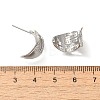 Brass Cubic Zirconia & Glass Stud Earrings EJEW-M048-02P-3