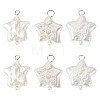 6Pcs Natural Nucleated Baroque Keshi Pearl Pendants PALLOY-TA00374-1