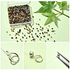 1200Pcs 15 Styles Iron and Brass Crimp Beads FIND-YW0004-74-4