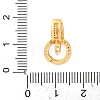 Brass Micro Pave Cubic Zirconia Clear Cubic Zirconia Twister Clasps KK-B196-01P-3