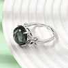 Brass Micro Pave Cubic Zirconia Finger Rings CU-CBA260E-16P-3