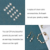 192Pcs 8 Styles Brass Clear Cubic Zirconia Connector Charms RB-FH0001-08-4