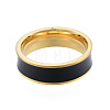 201 Stainless Steel Flat Finger Ring for Women RJEW-N043-22LG-2