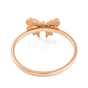 304 Stainless Steel Bowknot Finger Ring for Women RJEW-C086-20-RG-3