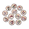 12Pcs Christmas Gnome UV Single Face Printed Wood Pendant Decorations WOOD-N020-42-2