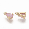 Brass Cubic Zirconia Charms ZIRC-S064B-020-2