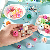 140Pcs 3 Styles Polyester Rabbit Hair with Alloy European Beads DIY-TA0015-26-7