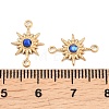 304 Stainless Steel Micro Pave Cubic Zirconia Connector Charm ZIRC-F147-02G-02-3