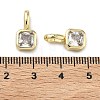 Brass Micro Pave Cubic Zirconia Charms KK-G555-21G-01-3