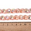 Electroplate Transparent Glass Beads Strands EGLA-N057-02A-07-4