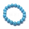 Synthetic Turquoise Jasper Bead Stretch Bracelets X-BJEW-K212-C-022-1