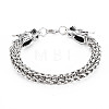 Men's Alloy Wheat Chain Bracelets BJEW-N015-003-1